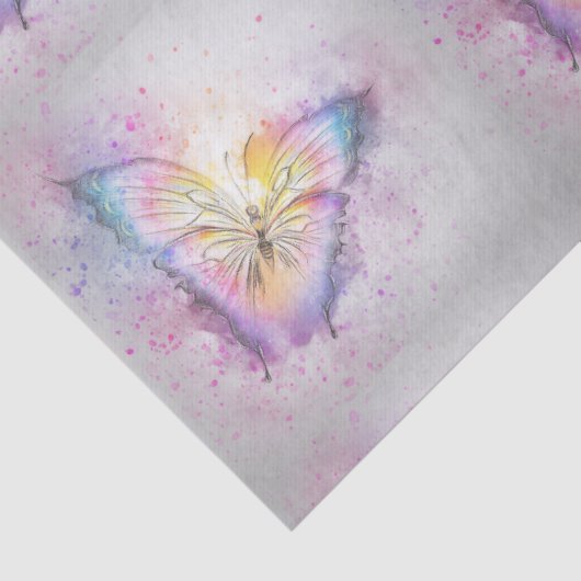 Pastellschmetterling Seidenpapier (Detail)