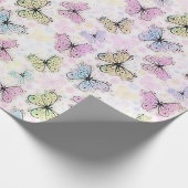 Pastellschmetterlinge Geschenkpapier (Ecke)
