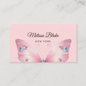 Pastellschmetterlingsdesign Visitenkarte (Vorderseite)