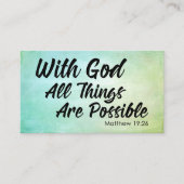 PastellSchmutz-Matthew-19:26 Schrift, die Karte (Vorderseite)