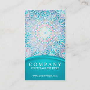 Pastellschneeflocke-Mandala Visitenkarte