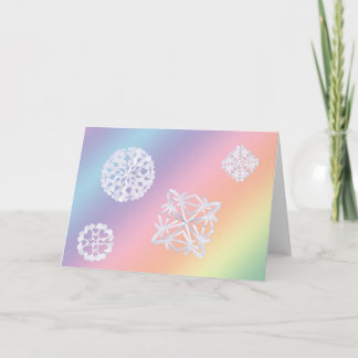 Pastellschneeflocke-Raum-Gruß-Karte Feiertagskarte