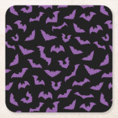 Pastellschwanz, lila Schwarz Rechteckiger Pappuntersetzer (Vorderseite)