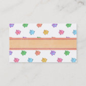 Pastellschwein-Muster Visitenkarte (Rückseite)