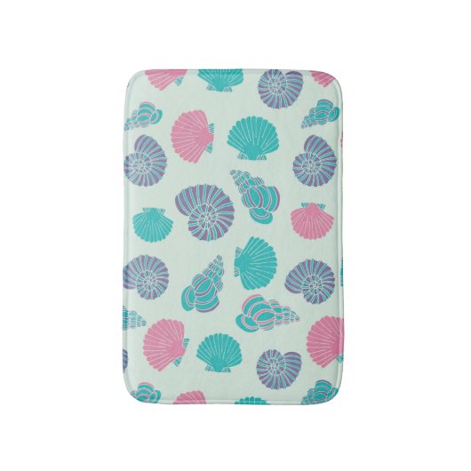 Pastellseashell-Muster 1 Badematte (Vorderseite Vertikal)