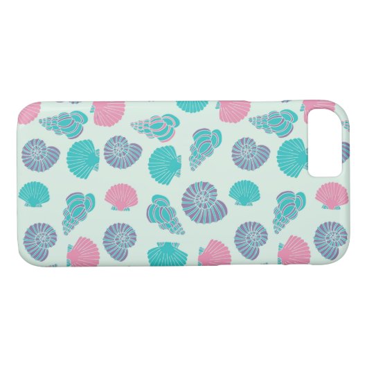 Pastellseashell-Muster 1 Case-Mate iPhone Hülle (Rückseite (Horizontal))