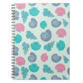 Pastellseashell-Muster 1 Notizblock (Vorderseite)