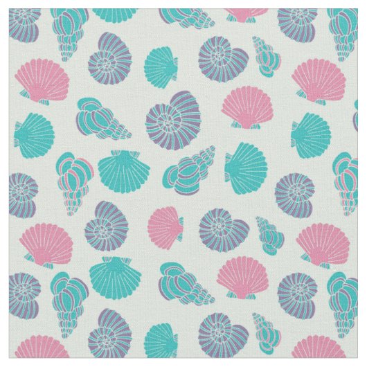 Pastellseashell-Muster 1 Stoff (Nahaufnahme)