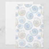 Pastellseashell-Muster 2 Briefpapier (Vorne/Hinten)