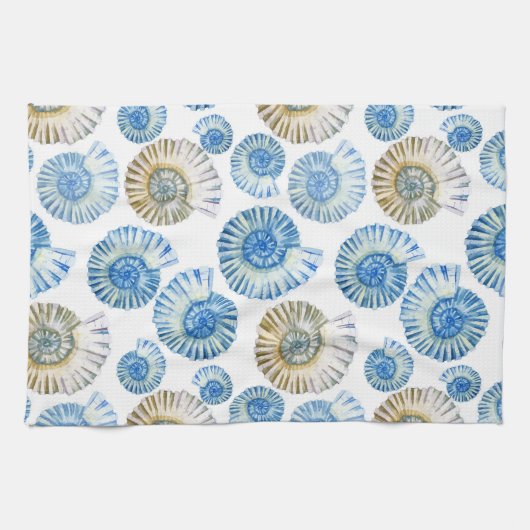 Pastellseashell-Muster 2 Küchentuch (Horizontal)
