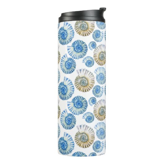 Pastellseashell-Muster 2 Thermosbecher (Nach links gedreht)