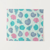 Pastellseashell-Muster Wandteppich (Vorderseite (Horizontal))