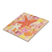 Pastellseegeschöpf-Muster Fliese (Seite)