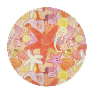 Pastellseegeschöpf-Muster Schneidebrett