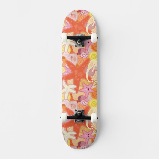 Pastellseegeschöpf-Muster Skateboard (Vorderseite)