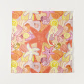 Pastellseegeschöpfe Wandteppich (Vorderseite (Horizontal))