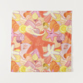 Pastellseegeschöpfe Wandteppich (Vorderseite)