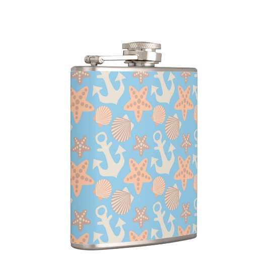 Pastellseemuster Flachmann (Rechts)