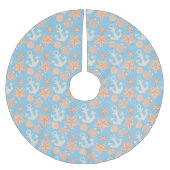 Pastellseemuster Polyester Weihnachtsbaumdecke (Vorderseite)