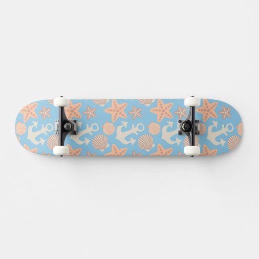 Pastellseemuster Skateboard (Horizontal)