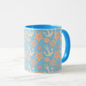 Pastellseemuster Tasse (VorderseiteRechts)