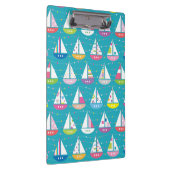 PastellSegelboot-Muster Klemmbrett (Rechts)