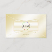Pastellseide Gold Dekorativ Luxuriös mit Logo Visitenkarte (Vorderseite)