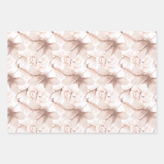 Pastellseife Petals Rosa Blau Geschenkpapier Set (Vorderseite)