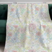 Pastellskizze Watercolor Floral Fleecedecke