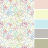 Pastellskizze Watercolor Floral Fleecedecke