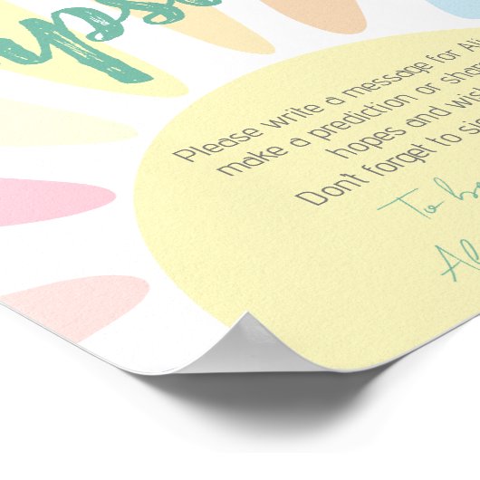 Pastellsonne Geburtstagszeit Kapsel Poster (Ecke)