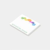 Pastellsprache-Ballone Post-it Klebezettel (angewinkelt)