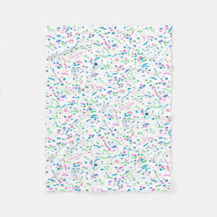 PastellSpritzerconfetti-Druck Fleecedecke