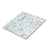 PastellSpritzerconfetti-Druck Fliese (Seite)