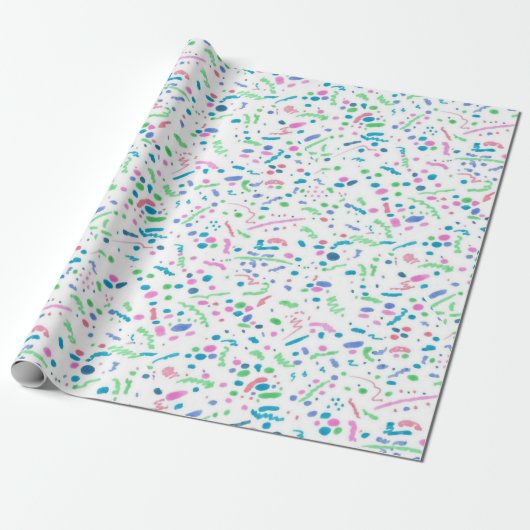 PastellSpritzerconfetti-Druck Geschenkpapier (Ungerollt)