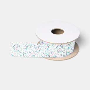 PastellSpritzerconfetti-Druck Satinband