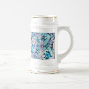 Pastellstern des lila und blauen Bandes Bierglas