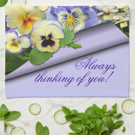 PastellStiefmütterchen ~ Küchen-Tuch # 2 Küchentuch (Gefaltet)