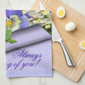 PastellStiefmütterchen ~ Küchen-Tuch # 2 Küchentuch (Viertel Falte)