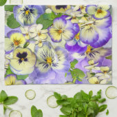 PastellStiefmütterchen ~ Küchen-Tuch Küchentuch (Gefaltet)