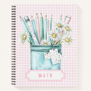 Pastellstifte Mathe Notizblock