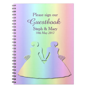 Pastellstolz-RegenbogenGuestbook für eine Notizblock