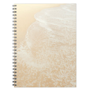 Pastellstrand-Fotografie-Sand- und Seeschaum Notizblock