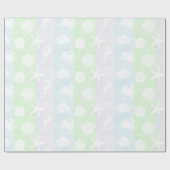 Pastellstrand-themenorientierte weißes geschenkpapier (Flach)