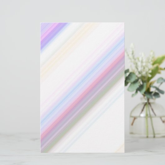 Pastellstreifen Briefpapier (Stehend Vorderseite)