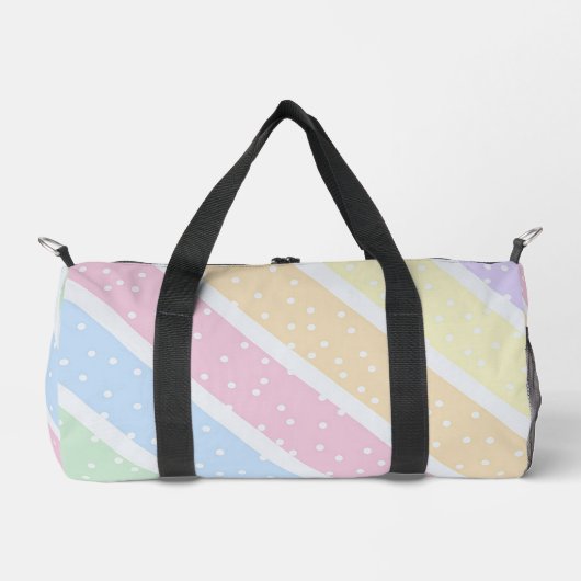 Pastellstreifen Duffle Bag (Vorderseite)