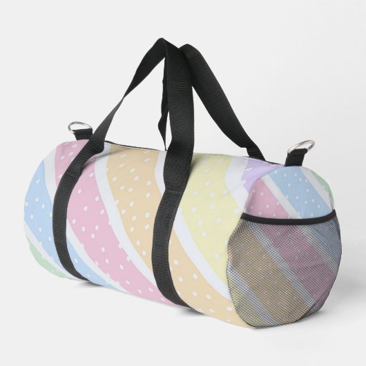 Pastellstreifen Duffle Bag (Rechte Ecke)