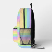Pastellstreifen farbenfrohe Hülle Bedruckter Rucksack (Rechts)