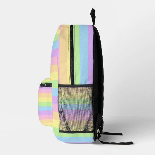 Pastellstreifen farbenfrohe Hülle Bedruckter Rucksack (Rechts)