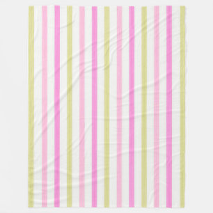Pastellstreifen Fleecedecke